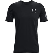 Load image into Gallery viewer, Under Armour Men's New Freedom Flag T-Shirt , Black (002)/Steel , Large
