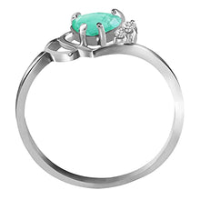 Load image into Gallery viewer, Galaxy Gold GG 14k Solid White Gold Ring with 1.02 Carat Natural Emerald & Natural Diamonds - Size 8.0