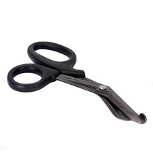Load image into Gallery viewer, Ever Ready Titanium Bonded Bandage Shears 7 1/4" Bent, Tactical Stealth Black