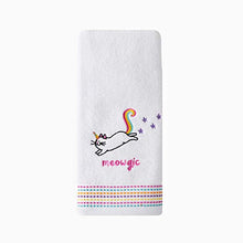 Load image into Gallery viewer, SKL HOME by Saturday Knight Ltd. Meowgic 2 Pc Hand Towel, White