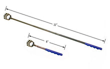 Load image into Gallery viewer, 5 Pack Telescoping Back Scratcher - Extendable Telescope Back Scratchers - Bear Claw Metal Telescopic Backscratcher Eliminating Back Itching in Black, Blue, Green, Purple, Red Color