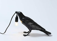 Load image into Gallery viewer, CHABEI Modern Table Light, Bird Desk Lamp, Resin Standing Bird Lighting for Living Room, Bedroom, Office, College Dorm (Black)