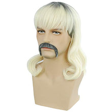 Load image into Gallery viewer, FGY 80S Blonde Mullet Wig for Men and Women for Theme Party Halloween Cosplay Wig (Wig Set+Headband Flower Crown)