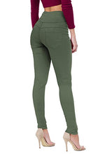 Load image into Gallery viewer, Women's Butt Lift V3 Super Comfy Stretch Denim Jeans P45066SK Olive 3
