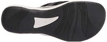 Load image into Gallery viewer, Clarks Women's Brinkley Flora Flip-Flop, Black Synthetic, 9