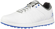 Load image into Gallery viewer, Skechers Men's Pivot Spikeless Golf Shoe, White/Gray/Blue, 9 M US