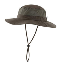 Load image into Gallery viewer, Home Prefer Outdoor UPF50+ Mesh Sun Hat Wide Brim Fishing Hat with Neck Flap (Army Green)