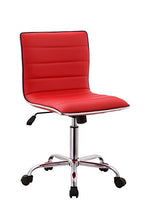 Load image into Gallery viewer, PU Leather Hydraulic Lift Adjustable Height Swivel Office Desk Chair Red (1804-5)