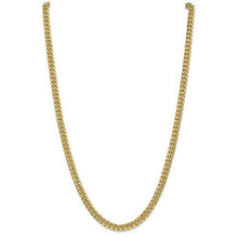 Load image into Gallery viewer, 14k Yellow Gold 6mm Miami Cuban Chain Necklace 18 Inch Pendant Charm Curb Fine Jewelry For Women Gifts For Her