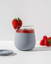 Load image into Gallery viewer, W&P Porter Wine Cocktail Glass w/ Protective Silicone Sleeve | Slate 15 Ounces | On-the-Go | Reusable | Portable | Dishwasher Safe
