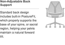 Load image into Gallery viewer, Herman Miller Sayl Ergonomic Office Chair with Tilt Limiter and Carpet Casters | Stationary Seat Depth and Arms | Black Frame with Licorice Crepe Seat
