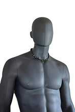 Load image into Gallery viewer, January Birthstone Garnet Necklace for Men with Feather Charm Natural Stone Labradorite Black Lava Handmade Gemstone Jewelry for Man