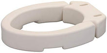 Load image into Gallery viewer, NOVA Medical Products Hinged Toilet Seat Riser, Lift Up and Down Raised Toilet Seat (For Under Seat), For Elongated Seat, White