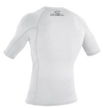 Load image into Gallery viewer, O'Neill Wetsuits Men's Basic Skins UPF 50+ Short Sleeve Rash Guard, White, Large