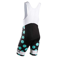 Load image into Gallery viewer, Nalini Bianchi Men's Victory Cycling Bibshorts, Black/Celeste Polka Dot, Large