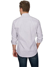 Load image into Gallery viewer, Untucked Shirts for Men Long Sleeve - Casual Button Down Dress Shirts - Wrinkle Resistant, Standard Fit, Stripe Design Silver Grey