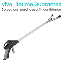 Load image into Gallery viewer, Vive Suction Cup Reacher Grabber - 32" Heavy Duty Mobility Grip Hand Aid - Handle Tool Light Bulb Remover, iPad Pickup, Long Handled Trash Litter Picker, Garbage Garden Nabber Extender - Handicap Arm
