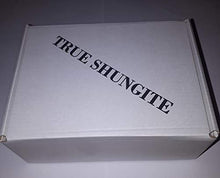 Load image into Gallery viewer, True Shungite 4 Polished Shungite Pyramids for EMF Protection at The Price of 3 (with a Shungite EMF Protection Sticker for Your Mobile Phone Included As A Free Gift!)