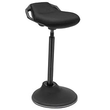 Load image into Gallery viewer, SONGMICS Standing Desk Chair 24.8-34.6 Inches, Adjustable Standing Stool, Sitting Balance Chair, Comfortable and Breathable Seat, Black UOSC02BK