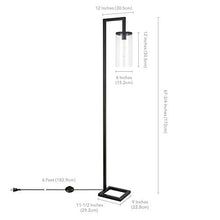 Load image into Gallery viewer, Henn&Hart FL0014 Modern farmhouse seeded floor lamp, One Size, Black