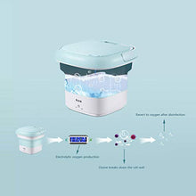 Load image into Gallery viewer, ZKU 2020 Upgraded Portable Washing Machine, Folding Automatic Laundry Machine, Turbine Washer, USB Cable, Low Noise, Mini Washing Machine for Camping, Dorms,Apartments, Business Trip - Blue