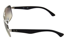 Load image into Gallery viewer, Ray-Ban Men's RB3483 Metal Square Sunglasses, Silver/Grey Gradient, 60 mm