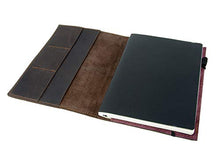 Load image into Gallery viewer, Leather Journal Leuchtturm1917 Medium A5 (5.75"x8.25") Softcover Notebook Travel Journal Cover Distressed Leather Refillable Writing Diary with Elastic Closure (Brown Nut Case)