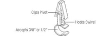 Load image into Gallery viewer, RV Designer M111, Klippy Klips Awning Clips, Light Hangars, 10 Per Pack,Clear