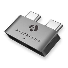 Load image into Gallery viewer, Afterplug Dual Type-C Short Extender, USB-C Thunderbolt 3 Female to Male Extension Adapter, 40Gbps, 100W PD, 5k Video for MacBook Pro 2020 2019 2018 2017 13" 15" 16" & MacBook Air with Case Cover