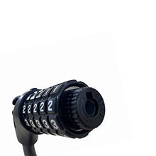 Load image into Gallery viewer, Bike Cable Lock, 4 Digit Resettable Combination Cable Lock for Bicycle,Without Mounting Bracket ,2 Feet x 1/2 Inch (Black)