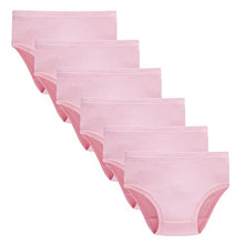 Load image into Gallery viewer, Cadidi Dinos 100% Cotton Little Girls Pink Underwear Kids Breathable Comfort Briefs Children Panties(Pack of 6) Size 10