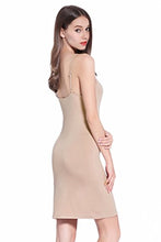 Load image into Gallery viewer, Coreal Full Slip for Women Under Dress Adjustable Spaghetti Strap Knee Length Slips Undergarment Nightwear Nude