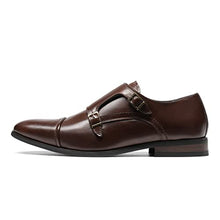 Load image into Gallery viewer, Bruno Marc Men's Dress Loafer Shoes Monk Strap Slip On Loafers Brown Size 10.5 M US Hutchingson_2