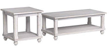 Load image into Gallery viewer, Signature Design by Ashley - Cloudhurst Contemporary 3-Piece Table Set - Includes Cocktail Table & Two End Tables, White Wash Wood