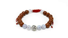 Load image into Gallery viewer, Larimar Accessories | 8mm Mala Beads Bracelet | Mala Gemstone Bracelet | Mala Yoga Bracelet | Mala Prayer Bracelet | Mala Meditation Beads Bracelet | (Red Jasper & Blue Lace Agate)