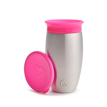 Load image into Gallery viewer, Munchkin Miracle Stainless Steel 360 Sippy Cup, Pink, 10 Ounce