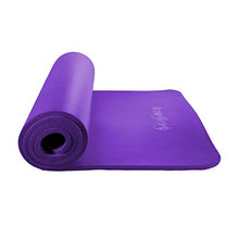 Load image into Gallery viewer, HemingWeigh Super Thick, Extra Comfy, Moisture-resistant, Durable NBR Yoga Mat, 1/4 Inch, Light Weight, Perfect For Yoga, Exercise, & Workout Mat with Carrying Strap (Purple)