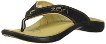 Load image into Gallery viewer, Neat Feat Men's Zori Sport Orthotic Slip-on Sandals Flip Flop, Black/Tan, 7 D US