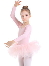 Load image into Gallery viewer, danswan Toddler Girls Long Sleeve Ballet Tutu Leotards with Glitter Skirt Dance Ballerina Outfit (2-3T, Ballet Pink)