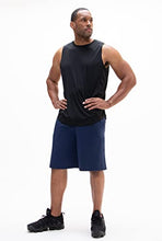 Load image into Gallery viewer, DEVOPS Men's 2-Pack Loose-Fit 10" Workout Gym Shorts with Pockets (Large, Navy/Steel)