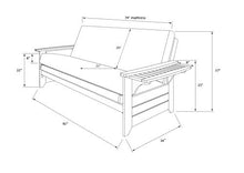 Load image into Gallery viewer, Kodiak Furniture Phoenix Futon, Full, Suede Black