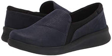 Load image into Gallery viewer, Clarks Women's Sillian 2.0 Eve Loafer, Navy Synthetic Combi, 7.5W
