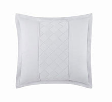 Load image into Gallery viewer, Charisma Light Grey Riva Embroidered European Sham-Soft and Luxurious Cotton Sateen Fabric, 26 x 26