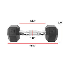 Load image into Gallery viewer, CAP Barbell SDPP-016 Color Coated Hex Dumbbell, Black, 8 pound, Pair