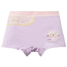 Load image into Gallery viewer, Core Pretty Little Girls Boy Shorts Underwear Toddler Soft Cotton Panties Kids Comfortable Boxer Briefs Cat Print Kitty Pattern Underpants Size 8-12Y (Flower Cat, 8-12Y)