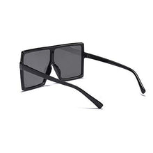 Load image into Gallery viewer, JUSLINK Oversized Sunglasses for Women Men, Square Flat Top Fashion Shades (Black)