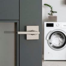 Load image into Gallery viewer, Kwikset Halifax Passage Door Lever for Hall and Closet Doors featuring Microban in Satin Nickel