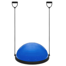 Load image into Gallery viewer, Best Choice Products Yoga Balance Trainer Exercise Ball for Arm, Leg, Core Workout w/Pump, 2 Resistance Bands, Blue