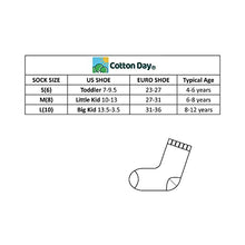 Load image into Gallery viewer, COTTON DAY 7 Days of the Week Little Big Kids Girls Cute Pattern Design Socks (Animals duck swan fox rabbit, L: Shoe Size 13.5-3.5)