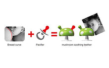 Load image into Gallery viewer, Mombella Mimi The Mushroom Soothing teether for Breast Feeding Baby who Does not take Pacifiers/Premature Baby who has weak jaw movement/0-6month with Sucking Needs, Pink